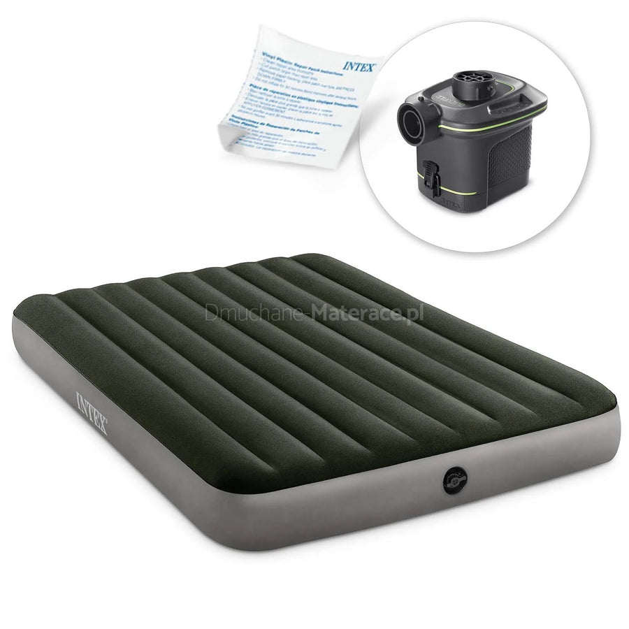 Oppustelig dobbeltmadras med elektrisk pumpe - 203 x 152 x 25 cm, komfortabel og holdbar til camping og gæsteværelset