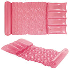 Oppustelig strandmadras i pink - 173 x 89 cm til afslapning i vandet