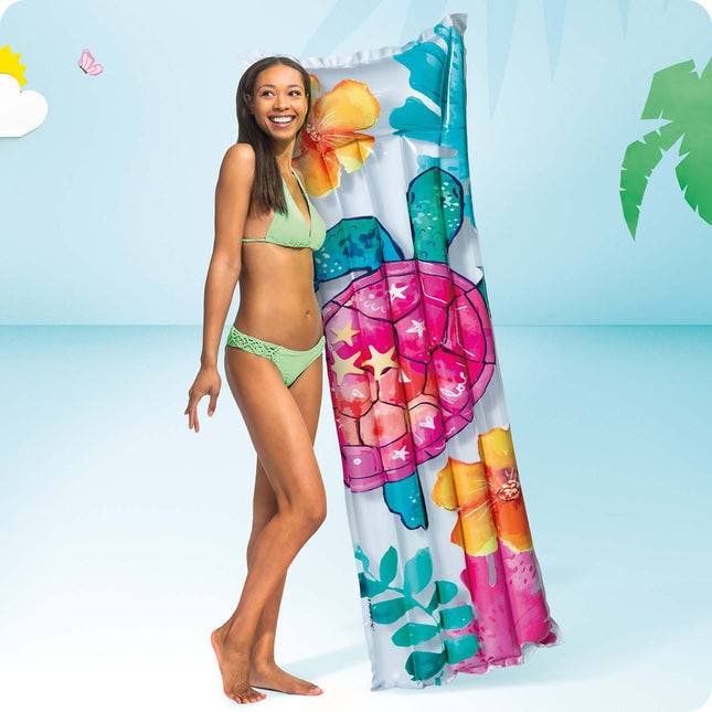 Bademadras til afslapning i vandet - 183 x 69 cm, komfortabel og holdbar PVC madras