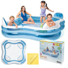 Oppustelig havepool med sæder - 229 x 229 x 66 cm, perfekt til familieafslapning