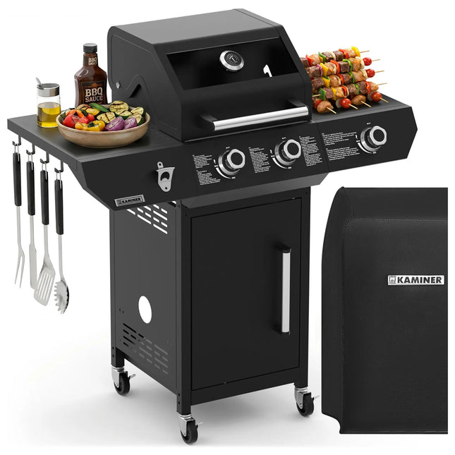 2+1 10kW Varen Black 3.0 Kaminer gasgrill