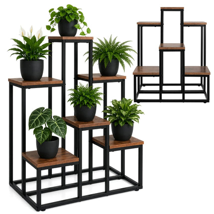 Stående blomsterreol 67 cm – 6 hylder fra Gardlov