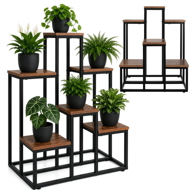 Stående blomsterreol 67 cm – 6 hylder fra Gardlov