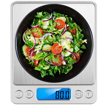 Præcisionsvægt 500 g med 0,01 g nøjagtighed og LCD