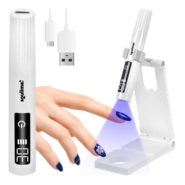 Bærbar UV-LED-lampe + holder fra Soulima