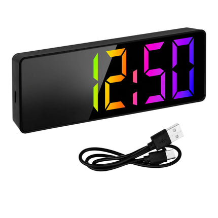 Vækkeur med farvet LED-display
