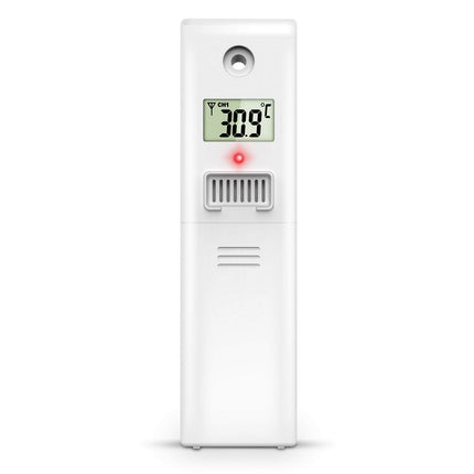 Trådløs vejrstation sensor til temperatur og fugtighed - batteridrevet, 100 m rækkevidde