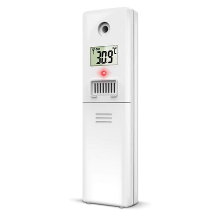 Trådløs vejrstation sensor til temperatur og fugtighed - batteridrevet, 100 m rækkevidde