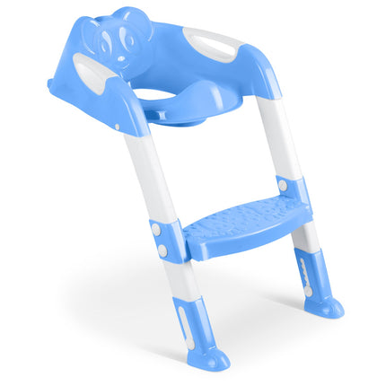 Toiletsædebetræk med stige til børn - 2-i-1 design, ergonomisk og skridsikker, perfekt til badeværelset