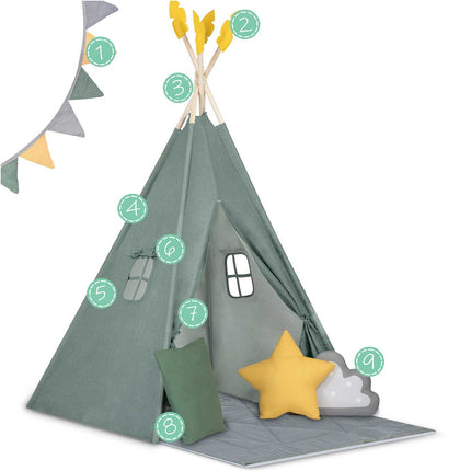 Børnetelt i tipi-design - perfekt til leg og fantasifulde eventyr