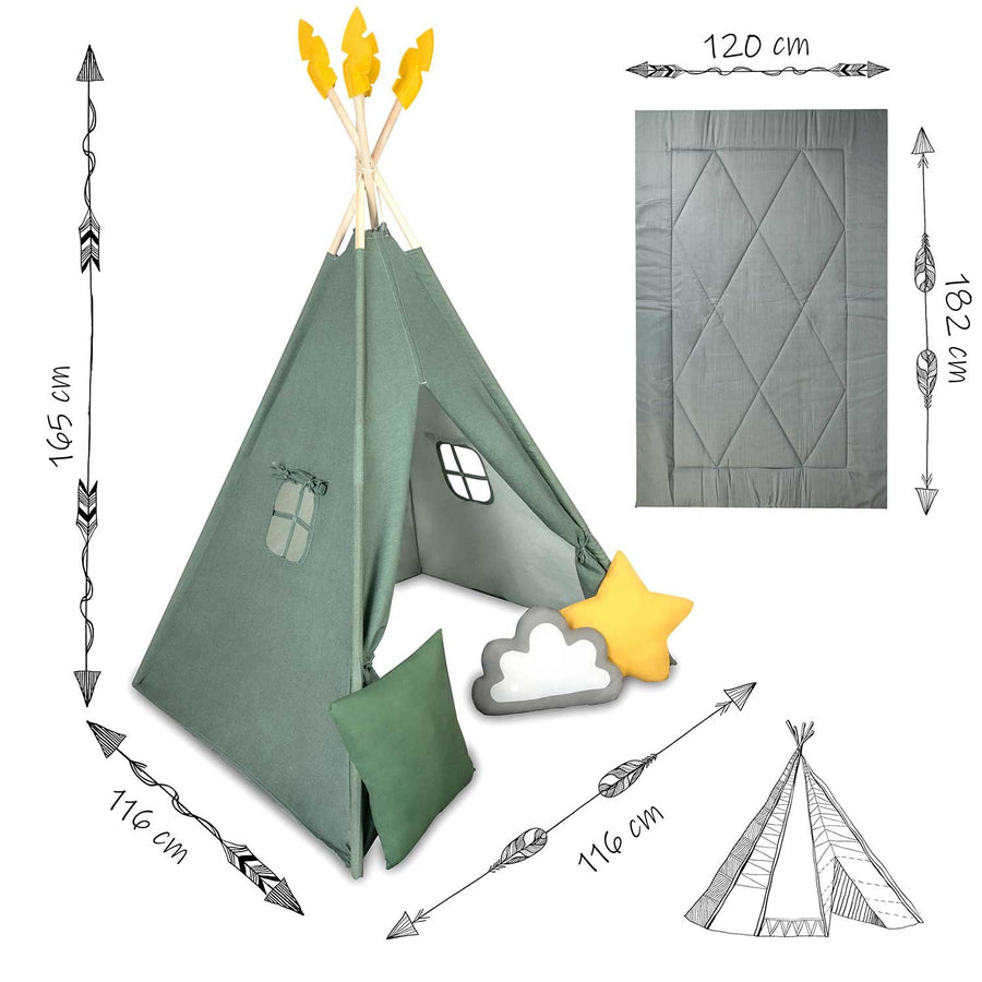 Børnetelt i tipi-design - perfekt til leg og fantasifulde eventyr