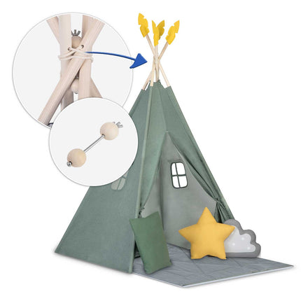 Børnetelt i tipi-design - perfekt til leg og fantasifulde eventyr