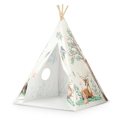 Børnetelt i tipi-design til leg og indretning af børneværelser - inkl. pude og stabilisator