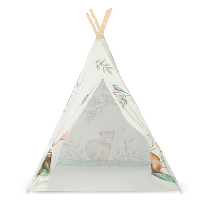 Børnetelt i tipi-design til leg og indretning af børneværelser - inkl. pude og stabilisator