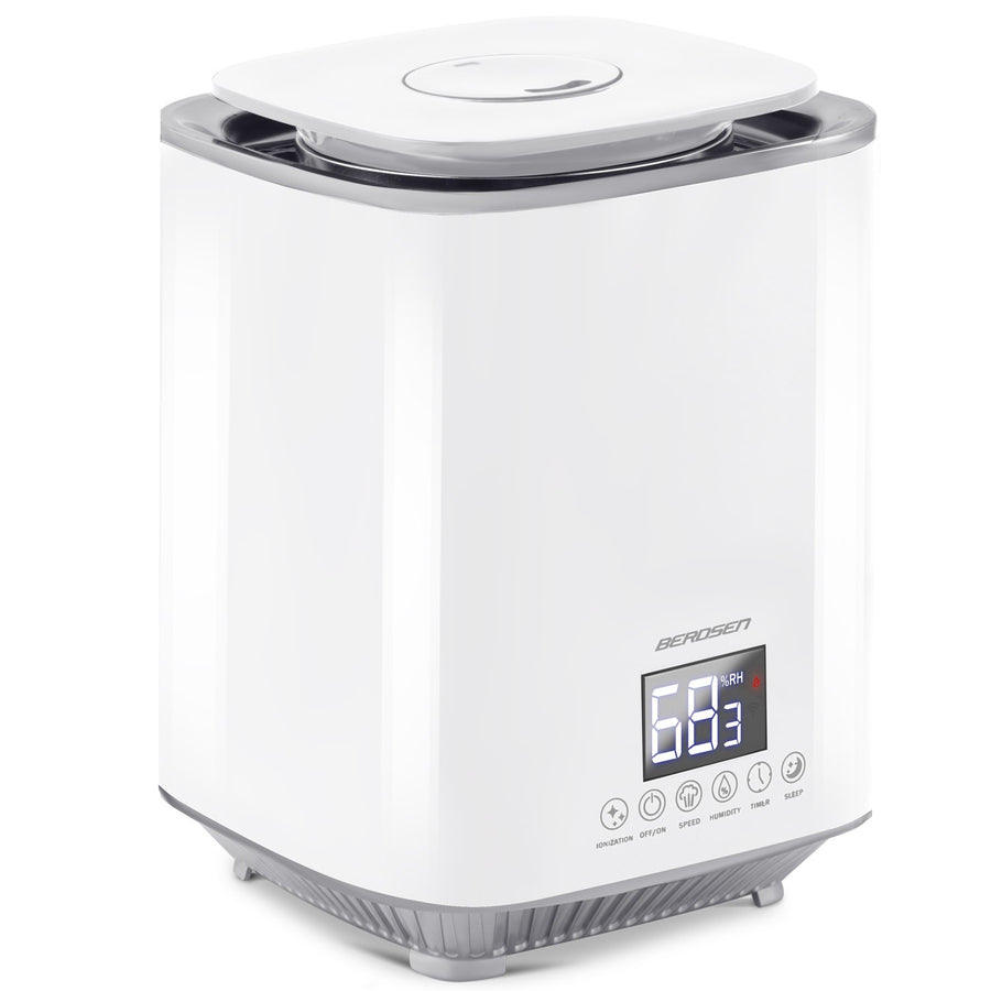 Moderne luftfugter med ionisering og aromaterapi - 2,6L vandtank