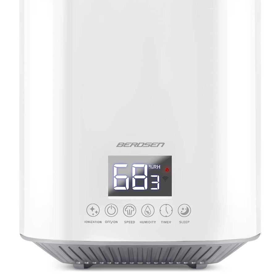Moderne luftfugter med ionisering og aromaterapi - 2,6L vandtank