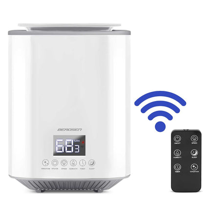 Moderne luftfugter med ionisering og aromaterapi - 2,6L vandtank
