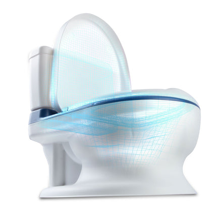 Interaktiv børnepotte med melodier og opbevaringsrum - komfortabel og skridsikker design til toilettræning