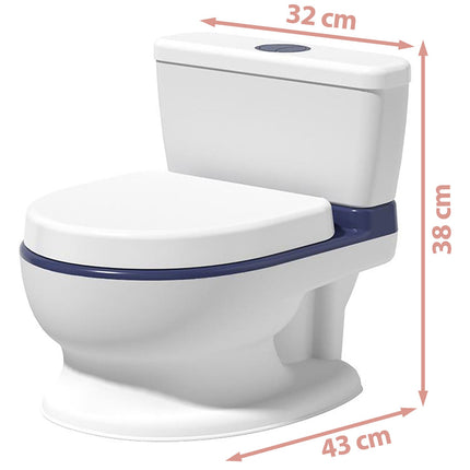 Interaktiv børnepotte med melodier og opbevaringsrum - komfortabel og skridsikker design til toilettræning