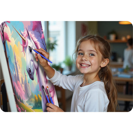 Mal efter nummer sæt 40x50 cm - Kreativitet med enhjørning design til alle aldre