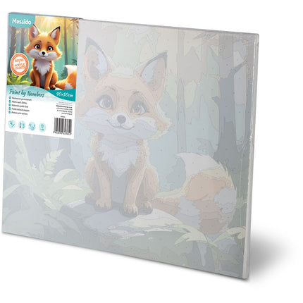Mal efter nummer sæt 40x50 cm - Ræv design til kreativ sjov for hele familien