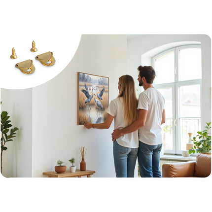 Mal efter nummer sæt 40x50 cm - Hejrer - Kreativ hobby til alle aldre