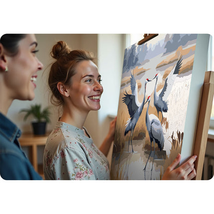 Mal efter nummer sæt 40x50 cm - Hejrer - Kreativ hobby til alle aldre