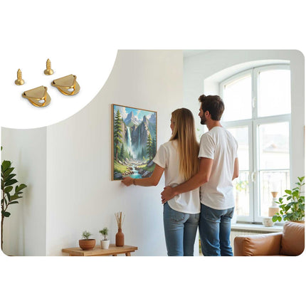 Mal efter nummer sæt 40x50 cm - Kreativ hobby med bjerglandskab motiv