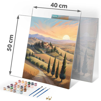Mal efter nummer sæt 40x50 cm - Kreativ malerioplevelse for hele familien