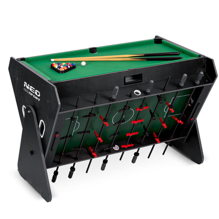 Spillebord 3-i-1 med Billard, Airhockey og Bordfodbold - Perfekt til Familieunderholdning