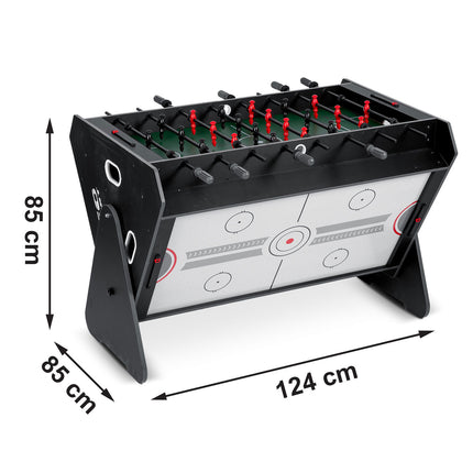 Spillebord 3-i-1 med Billard, Airhockey og Bordfodbold - Perfekt til Familieunderholdning