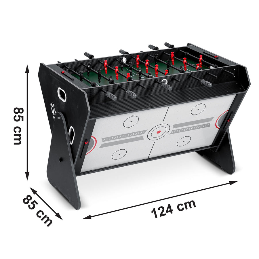 Spillebord 3-i-1 med Billard, Airhockey og Bordfodbold - Perfekt til Familieunderholdning