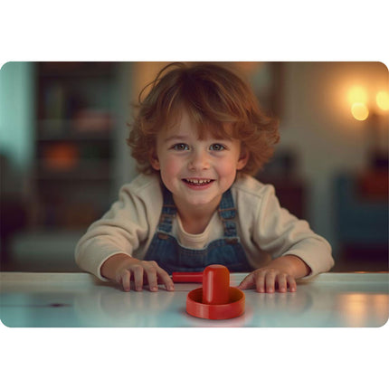 Mini Air Hockey Sæt med Disk og Spillehåndtag - Perfekt til Underholdning derhjemme