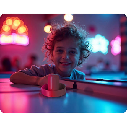 Mini Air Hockey Sæt med Disk og Spillehåndtag - Perfekt til Underholdning derhjemme