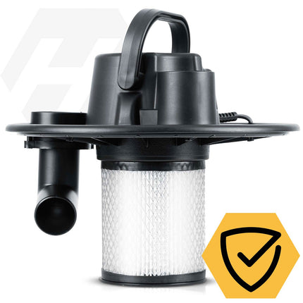Askesuger til pejs, ovn og grill 1000 W med 18 l metalbeholder og HEPA-filter