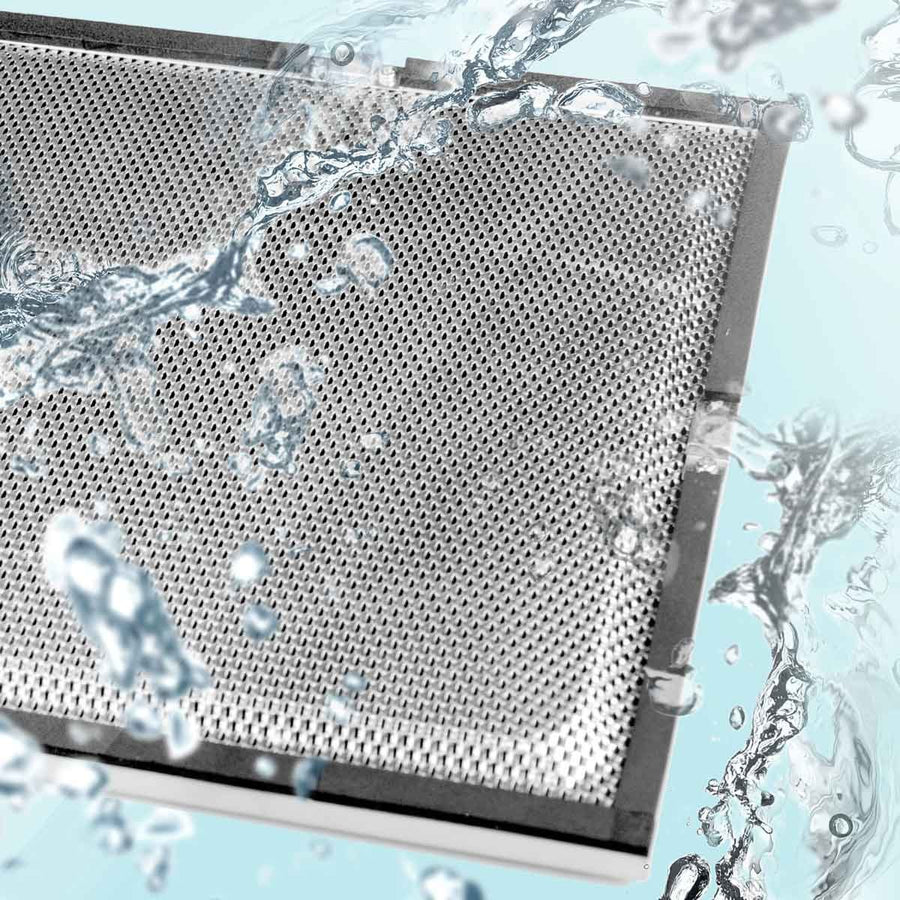 Køkkenemhætte 90 cm i rustfrit stål med LED-belysning og berøringskontrol - effektivt udsugning og absorbering