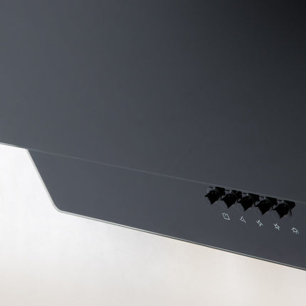 Emhætte 60 cm i sort med LED-belysning til moderne køkkener
