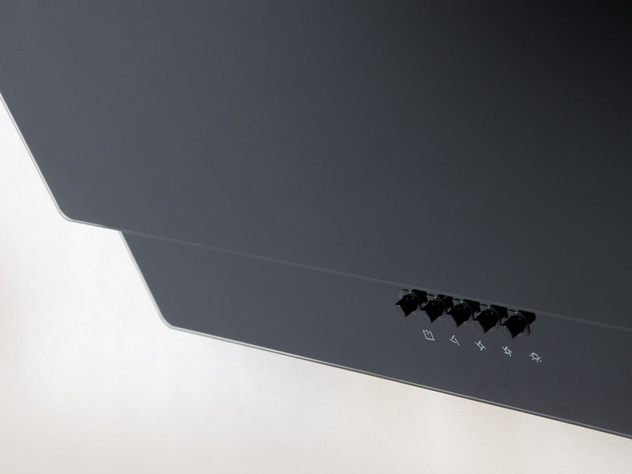 Emhætte 60 cm i sort med LED-belysning til moderne køkkener