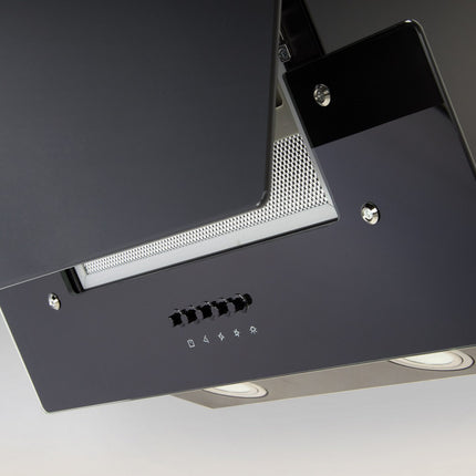 Emhætte 60 cm med hærdet glas og LED-belysning til moderne køkken