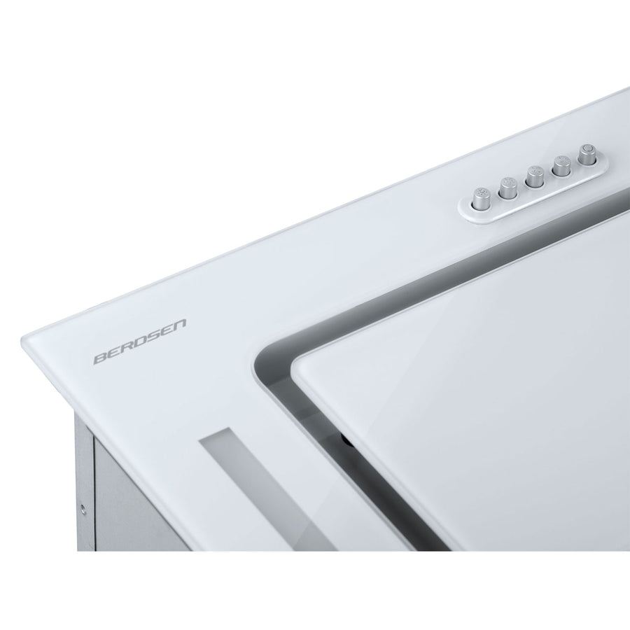 Effektiv emhætte til underskab med LED-belysning - 52 cm hvid