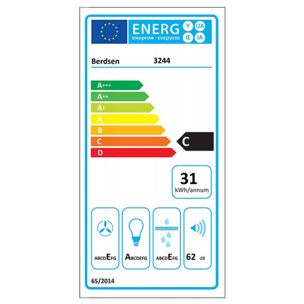 Teleskopemhætte 50 cm til underskab med 320 m³/t, 2 hastigheder og LED-lys – sort