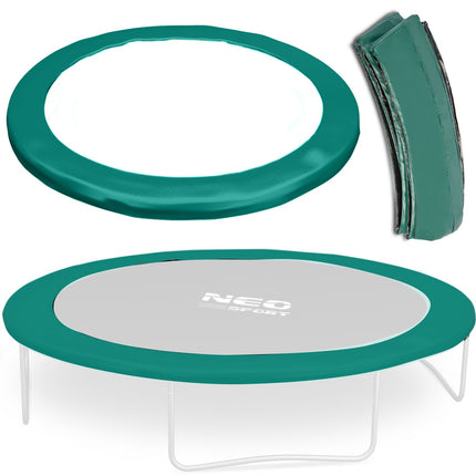 Kantpude til trampolin 374/366 cm (12 ft) – fjederdæksel med skumfyld, bredde 25 cm