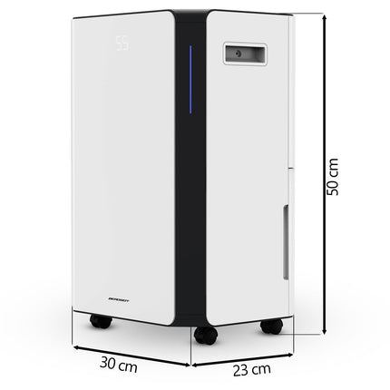 Kompressor-affugter 20 l/døgn med hygrostat, Wi-Fi og 4,5 l vandtank – hvid