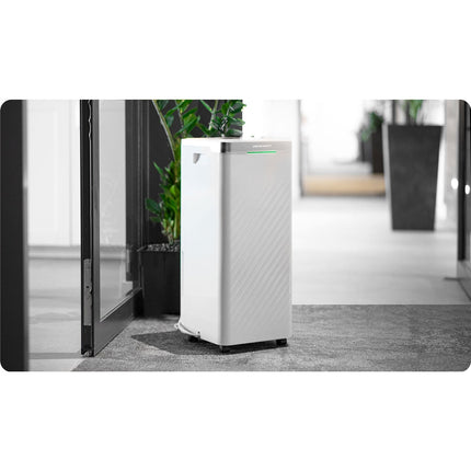 Affugter med kompressor - effektiv lufttørrer til hjemmet, 20L/24H, moderne design, LCD-display og hygrostat