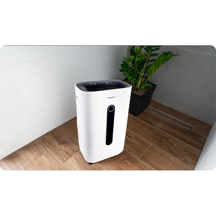 Lufttørrer med kompressor - effektiv affugter til hjemmet, 20 l/24 t, LCD-display, 6,5 l vandtank
