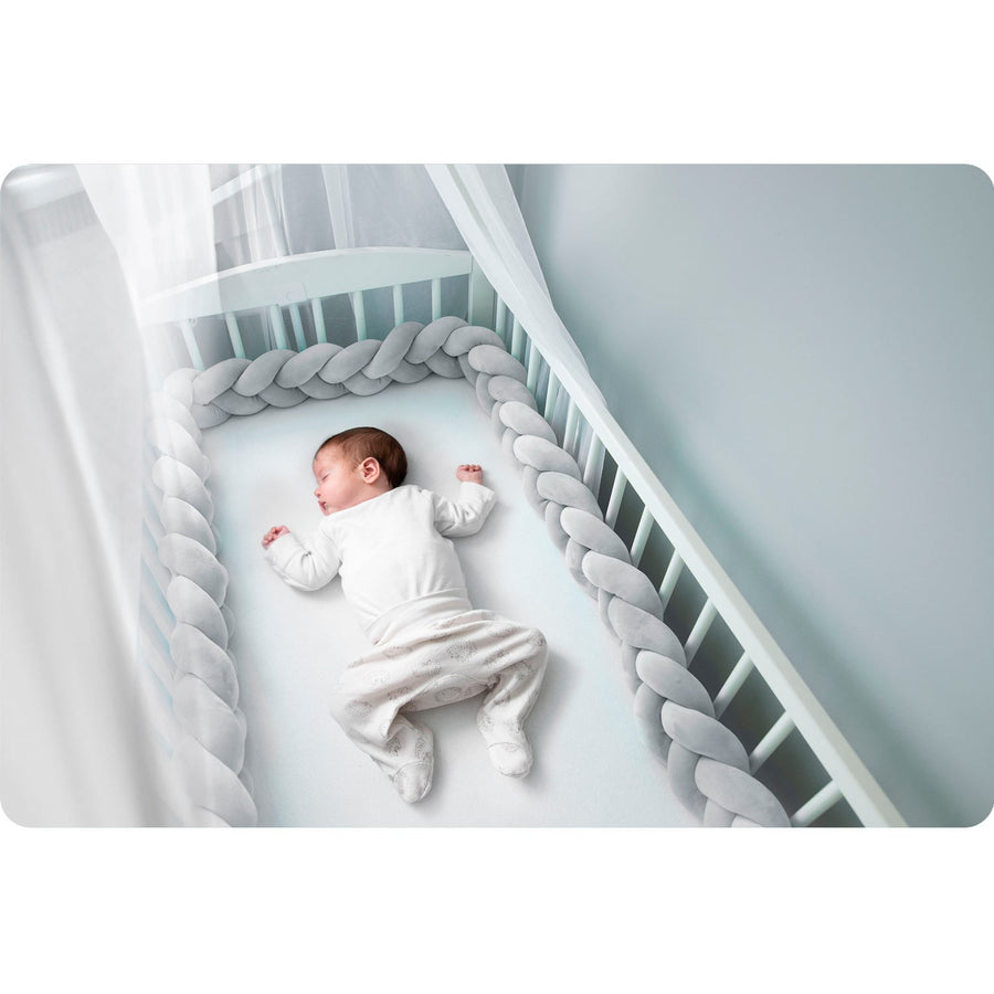 Vuggeseng til baby - 3 meter, antiallergisk og vaskbar i grå farve