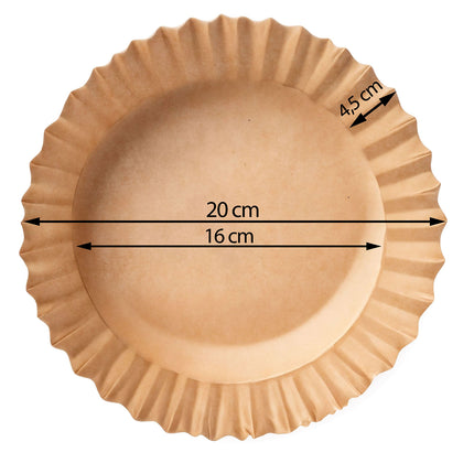 Bagepapir til Airfryer 20 cm - 50 stk. til nem madlavning
