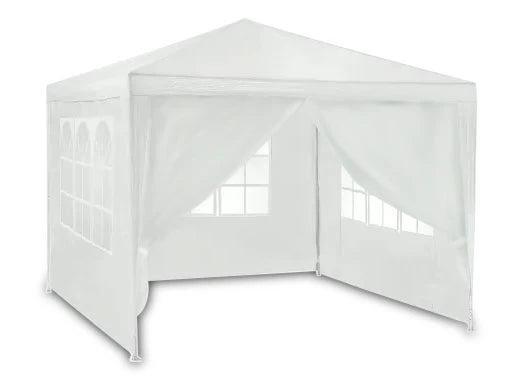 Hvid havepavillon 3x3m - Ideel til fester og udendørs arrangementer