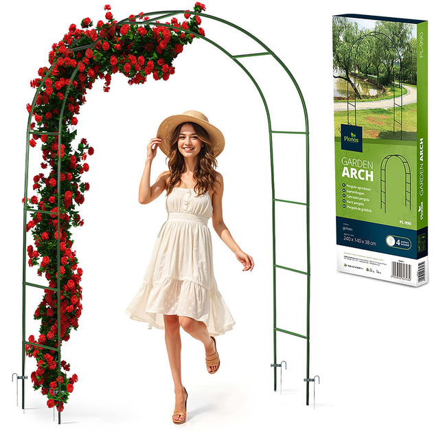 Holdbar havepergola 240 cm til klatreplanter - nem montering og vejrbestandig konstruktion