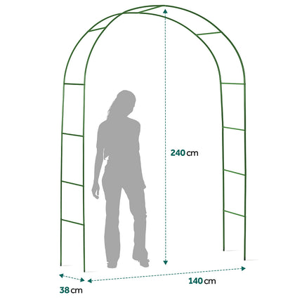 Holdbar havepergola 240 cm til klatreplanter - nem montering og vejrbestandig konstruktion